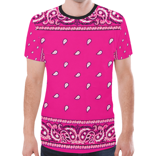 KERCHIEF PATTERN PINK New All Over Print T-shirt for Men (Model T45)