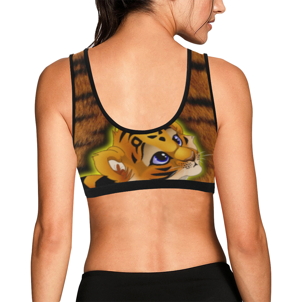 Tiger Cubs Women's All Over Print Sports Bra (Model T52)