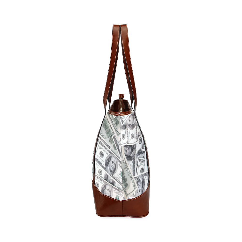 Cash Money / Hundred Dollar Bills Tote Handbag (Model 1642)