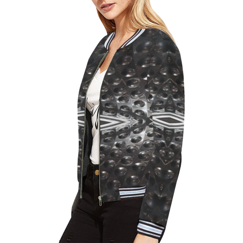 in the machine All Over Print Bomber Jacket for Women (Model H21)