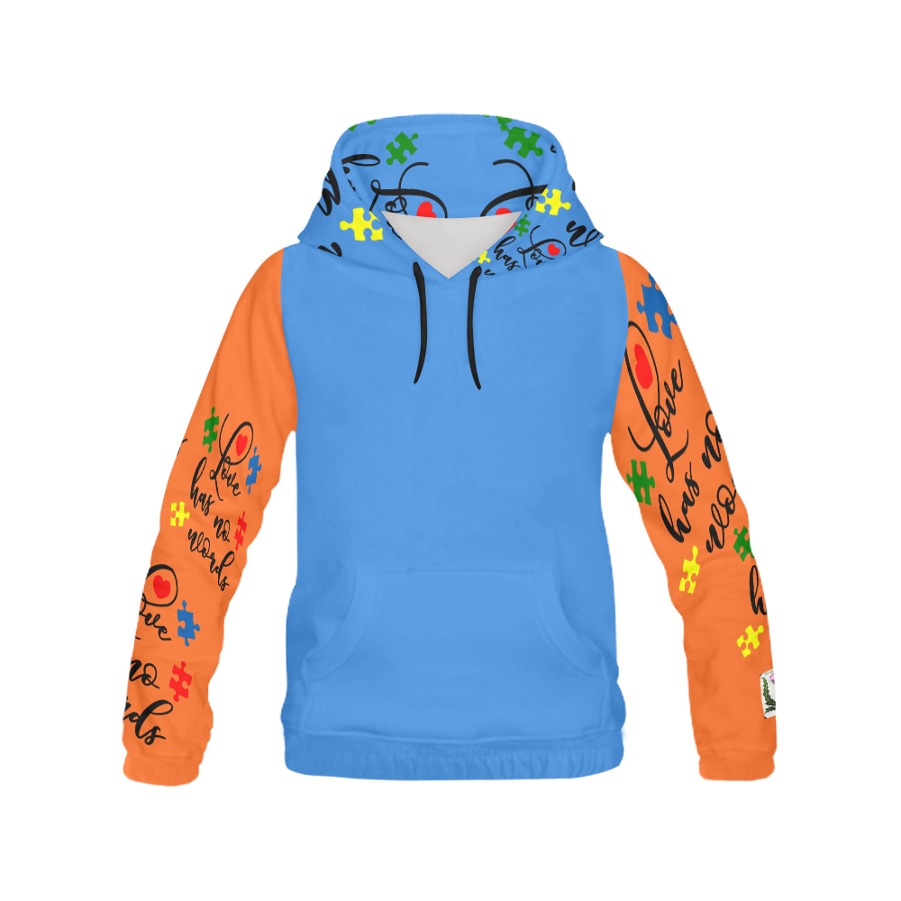Fairlings Delight's Autism- Love has no words Men's Hoodie 53086Aa5 All Over Print Hoodie for Men (USA Size) (Model H13)