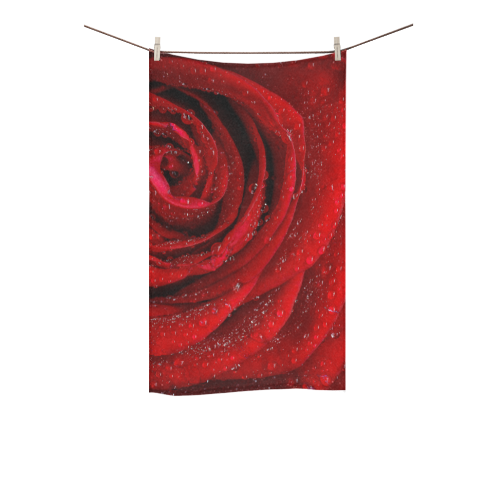 Red rosa Custom Towel 16"x28"