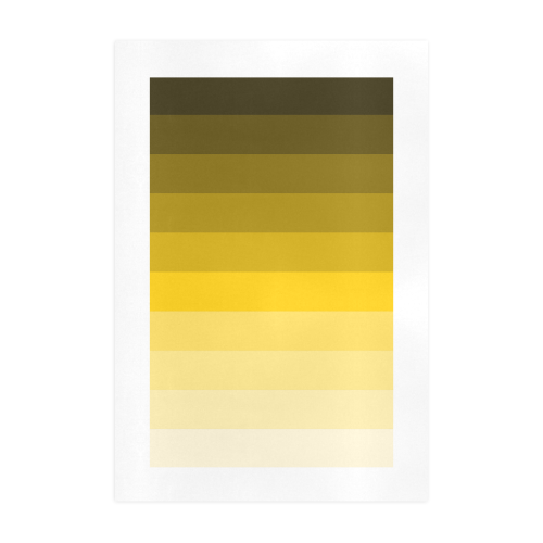 Green yellow stripes Art Print 19‘’x28‘’