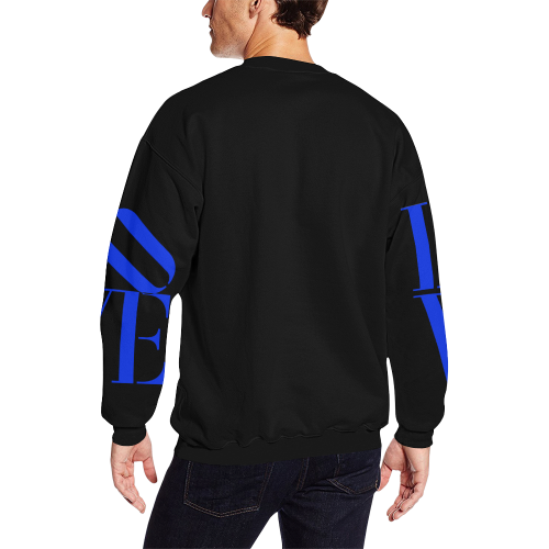 Love All Over Print Crewneck Sweatshirt for Men (Model H18)
