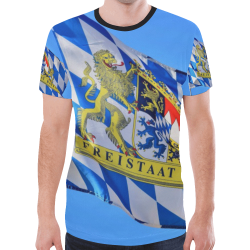 Fahne Freistaat Bayern T-Shirt New All Over Print T-shirt for Men (Model T45)