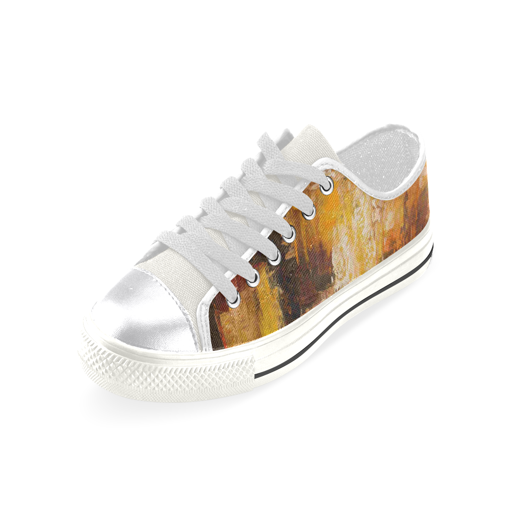 Patchwork Women's Classic Canvas Shoes (Model 018)