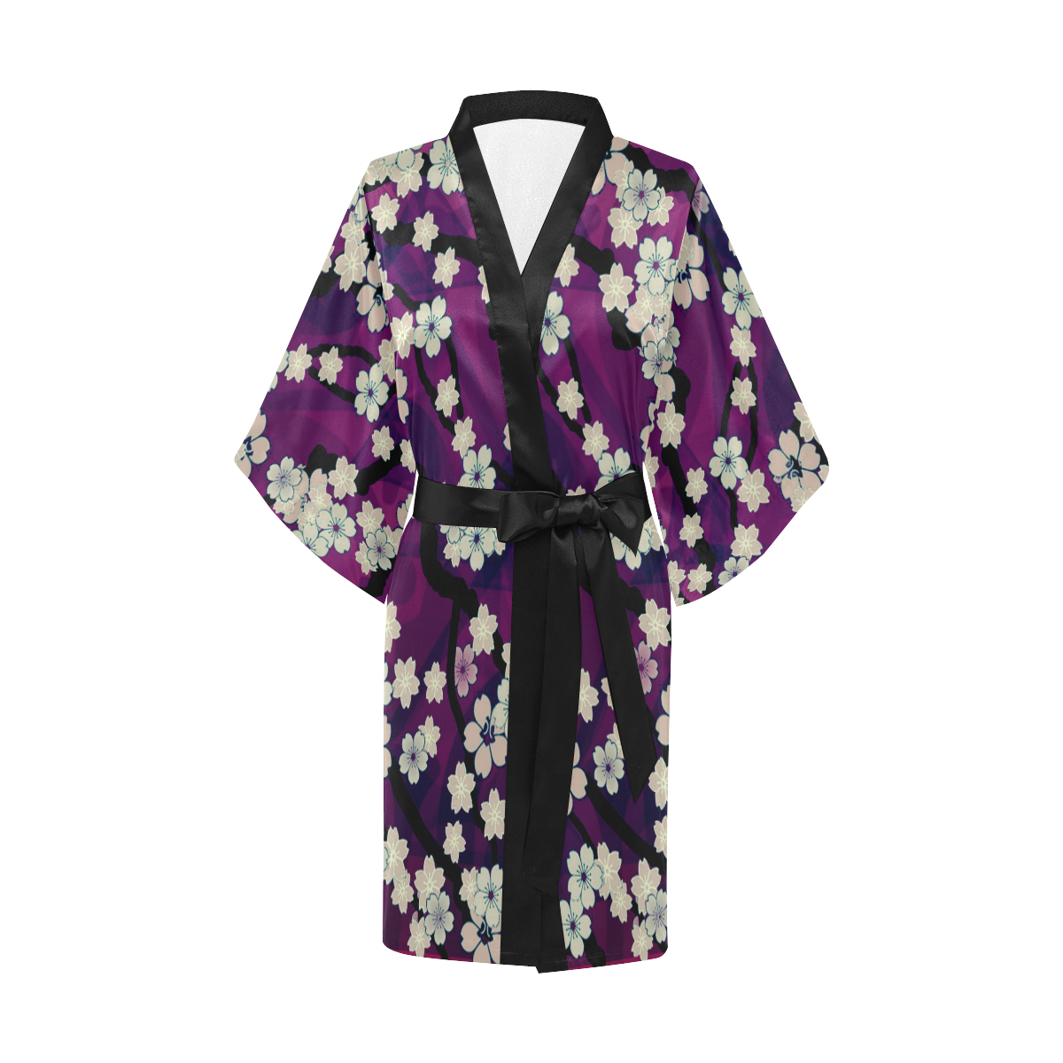 Sakura Breeze Chill Violet Kimono Robe