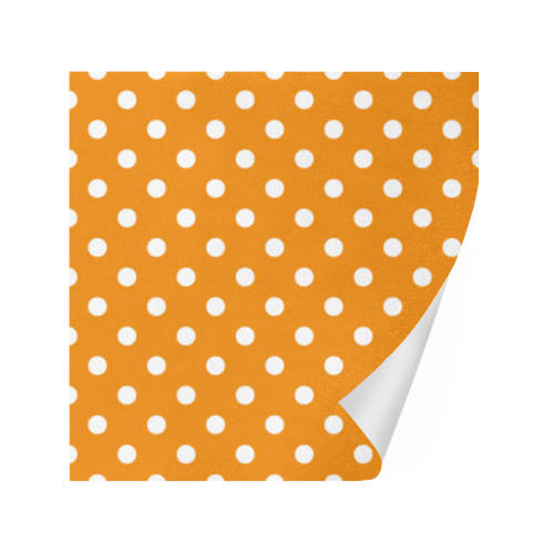 White Polka Dots on Tangerine Orange Gift Wrapping Paper 58"x 23" (5 Rolls)