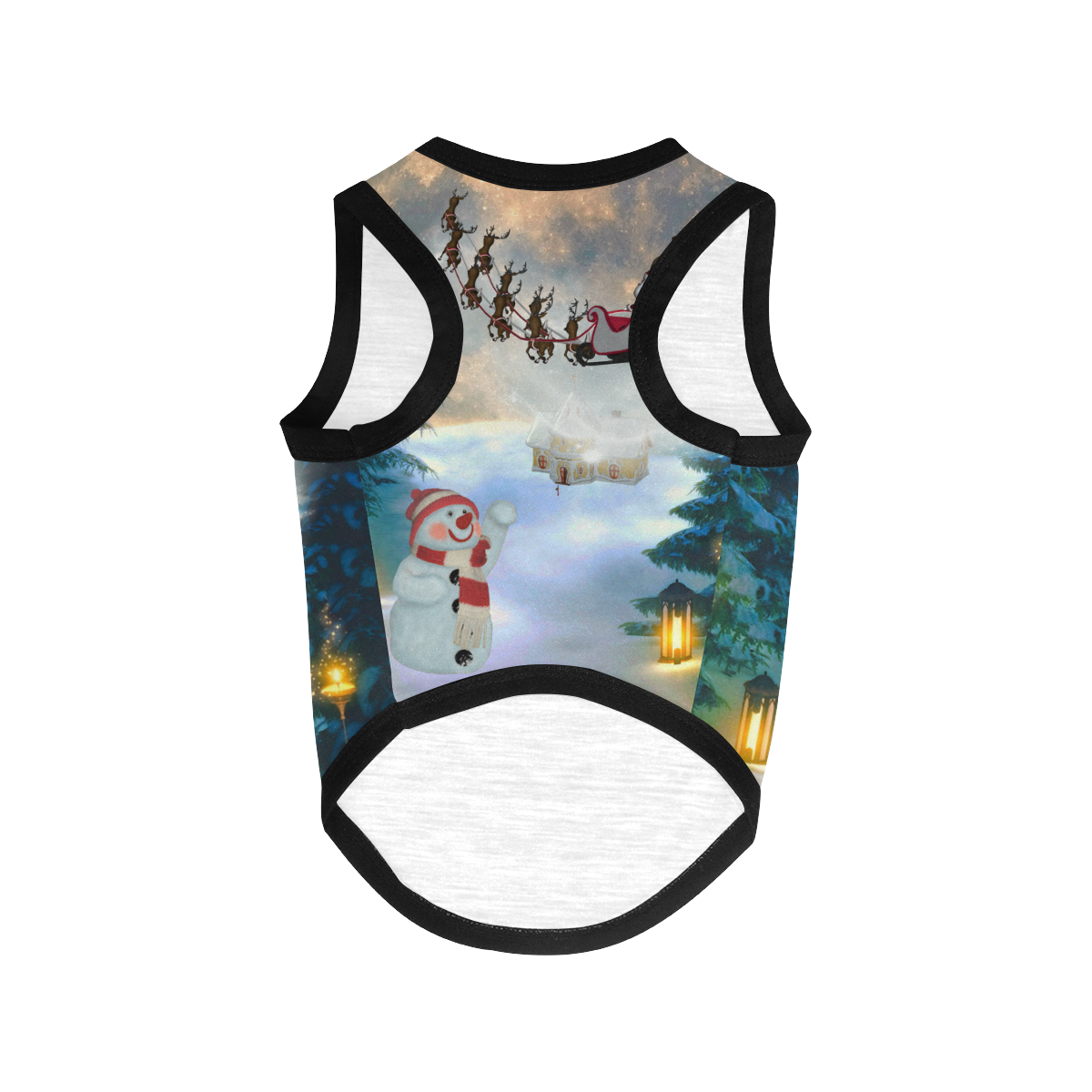 Santa Claus in the night All Over Print Pet Tank Top