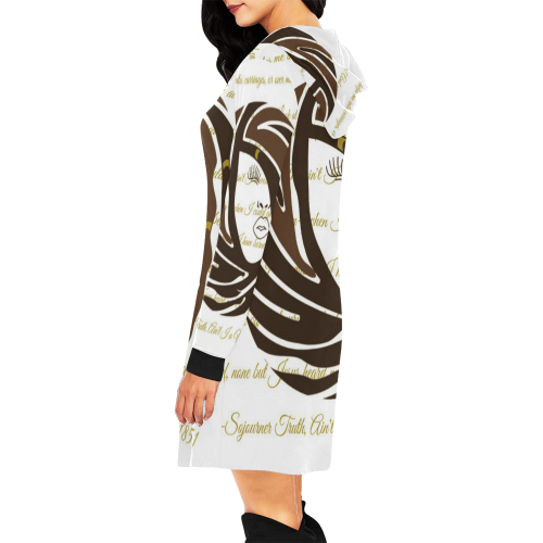 All Woman All Time Sojourner Truth All Over Print Hoodie Mini Dress (Model H27)