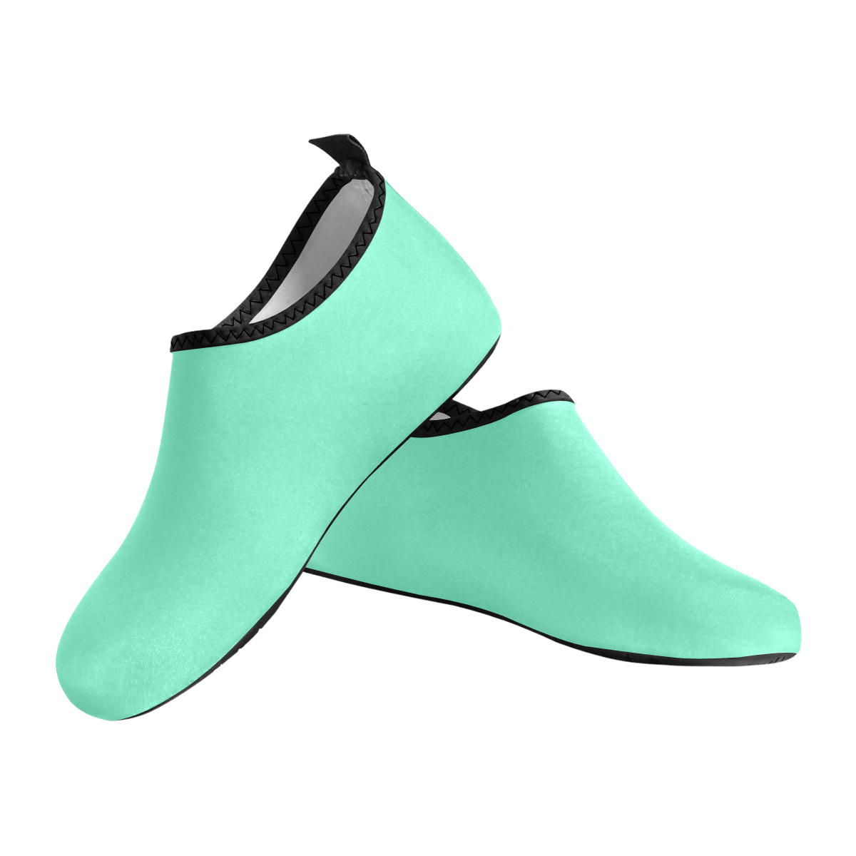 color aquamarine Women's Slip-On Water Shoes (Model 056)