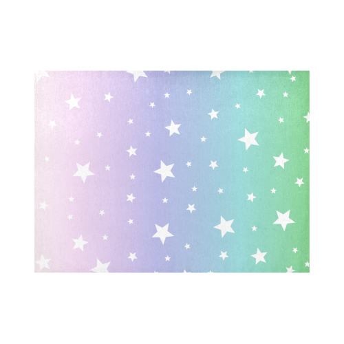 Fairytale dawn romantic rainbow pastel purple lilac stars decor pattern Placemat 14’’ x 19’’ (Set of 4)