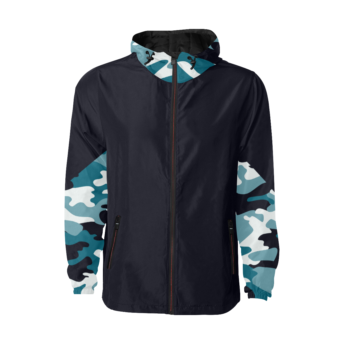 CAMO SLEEVE 2 All Over Print Quilted Windbreaker for Men (Model H35)