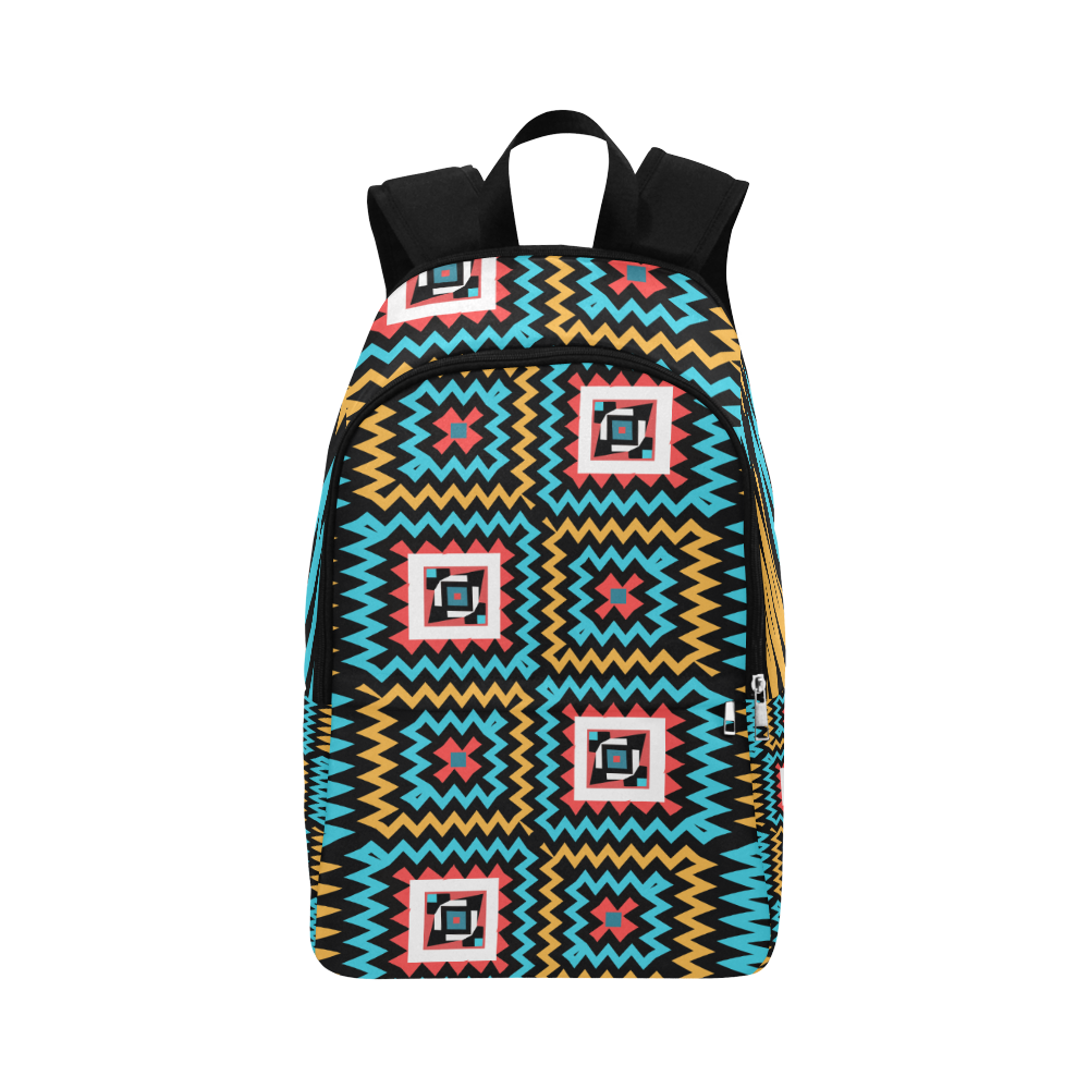 Shapes on a black background Fabric Backpack for Adult (Model 1659)
