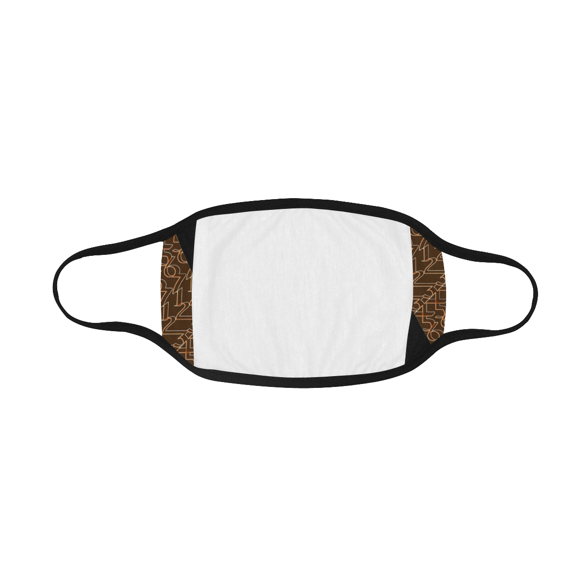 NUMBERS Collection 1234567 Outline/Brown Mouth Mask