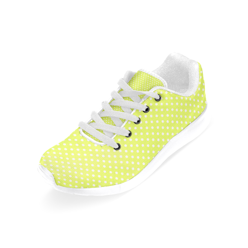 Yellow polka dots Women's Running Shoes/Large Size (Model 020)