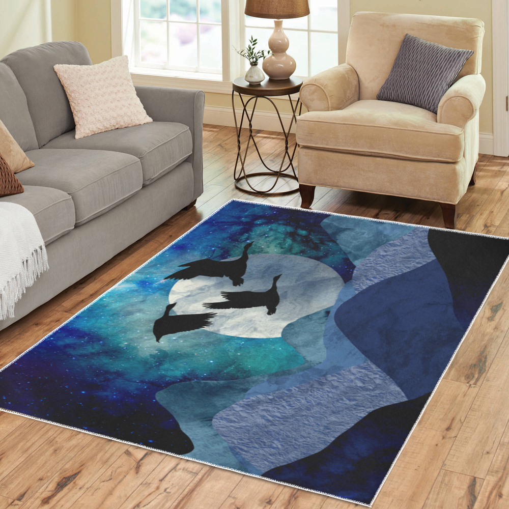 Night In The Mountains Area Rug7'x5'