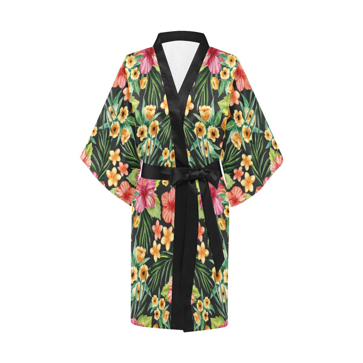 Awesome Tropical Hibiscus Kimono Robe