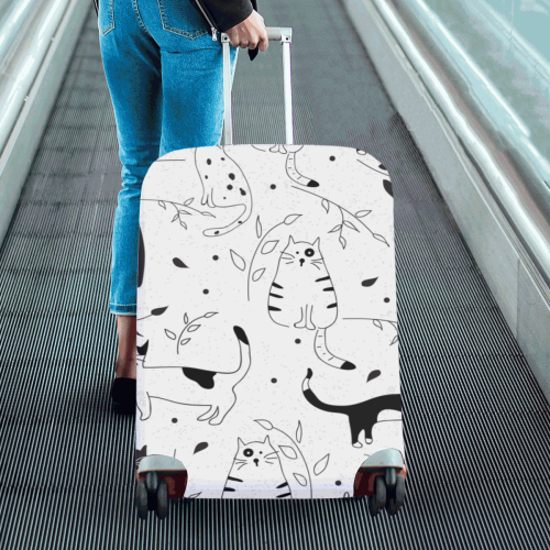 black cats white cats Luggage Cover/Large 26"-28"