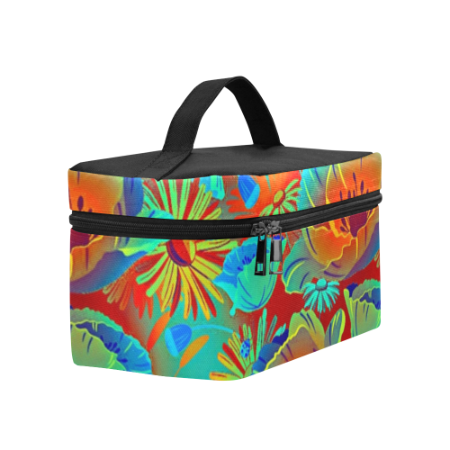 bright tropical floral Cosmetic Bag/Large (Model 1658)