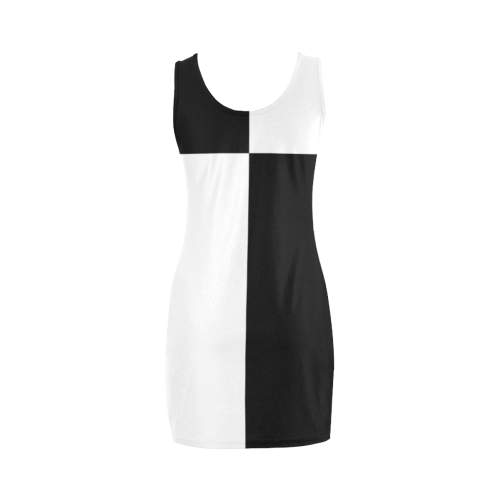 Black and White with Mod Target by ArtformDesigns Medea Vest Dress (Model D06)