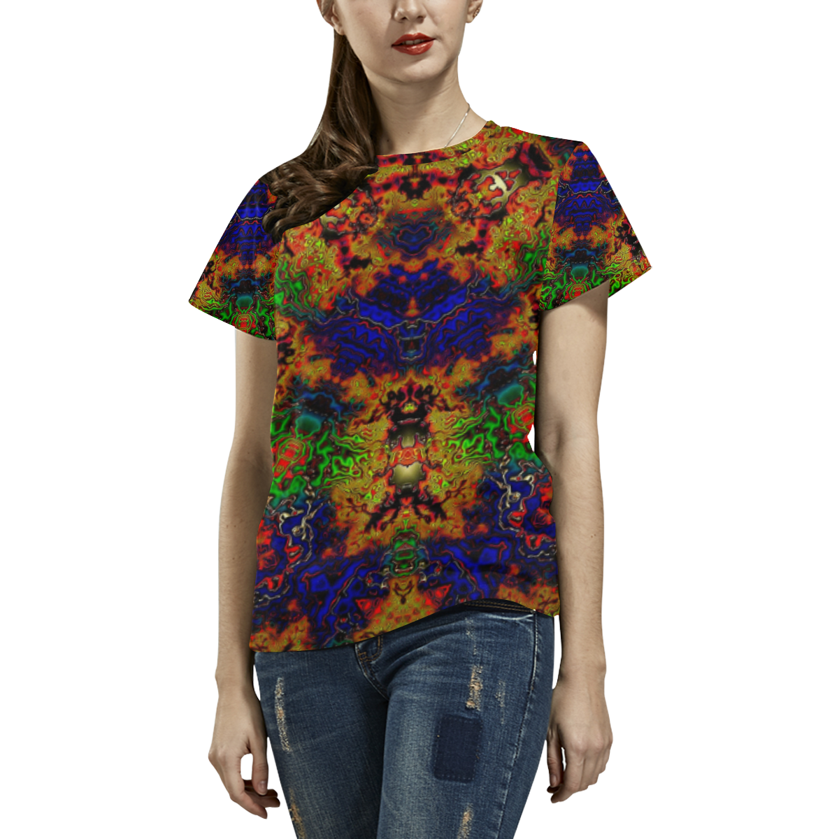 Lysergic All Over Print T-Shirt for Women (USA Size) (Model T40)
