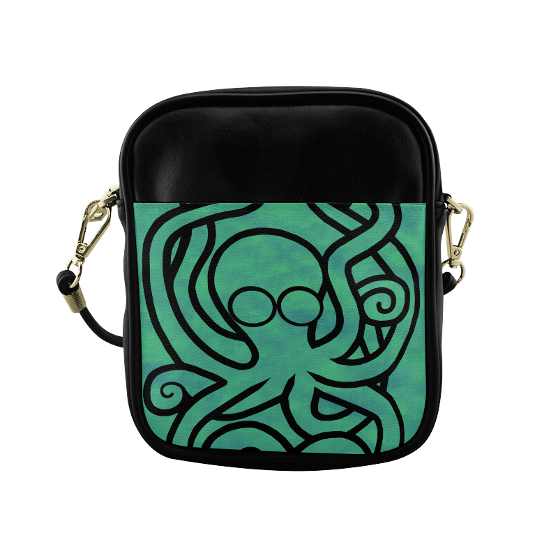 Octo-Doodle-Pus Green Sling Bag (Model 1627)