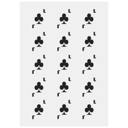 Playing Card Jack of Clubs Personalized Temporary Tattoo (15 Pieces)