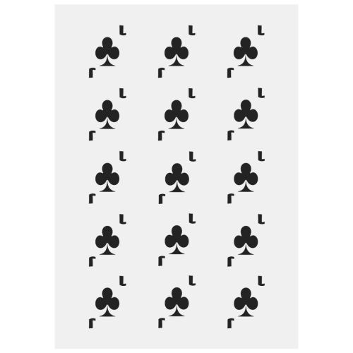 Playing Card Jack of Clubs Personalized Temporary Tattoo (15 Pieces)