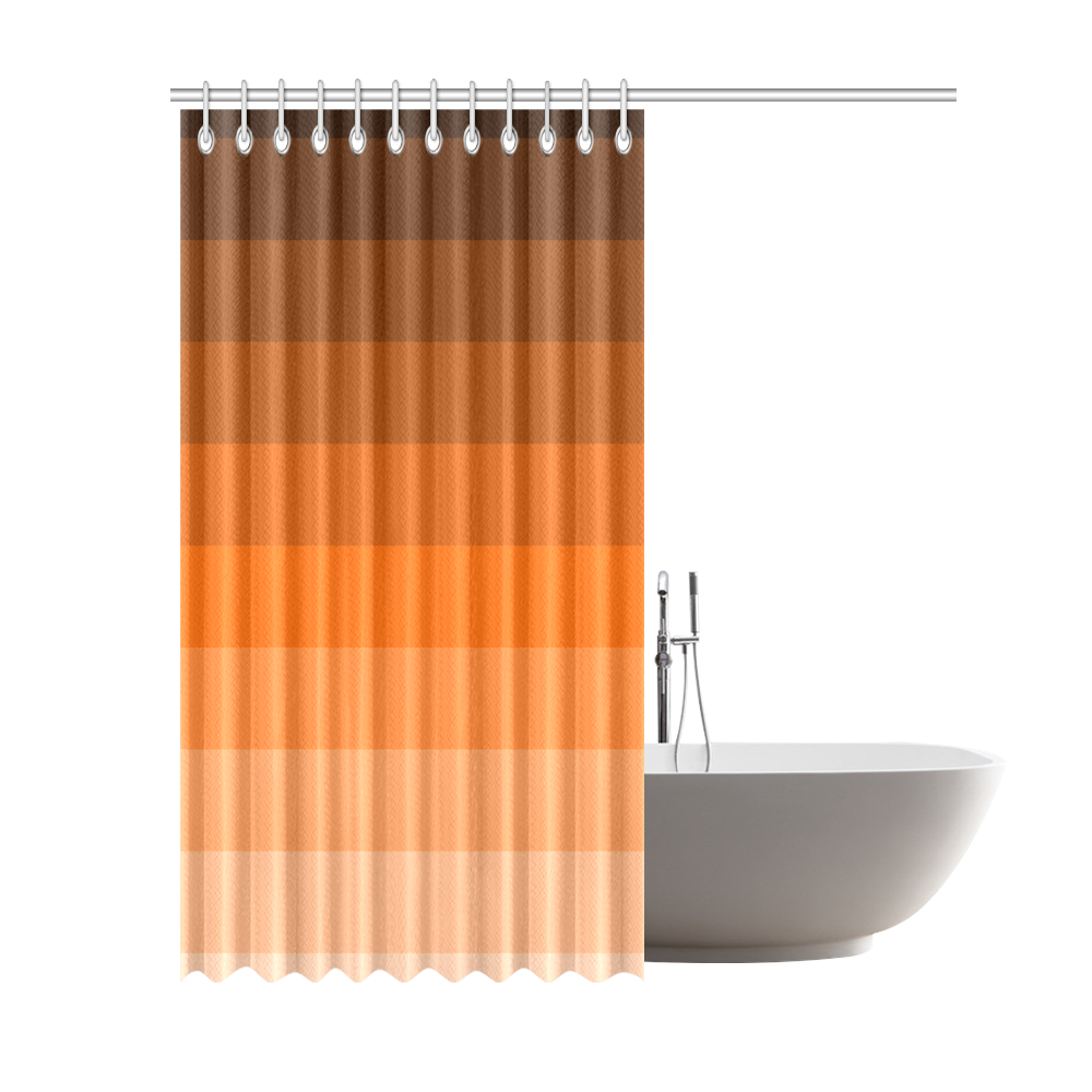 Orange stripes Shower Curtain 69"x84"