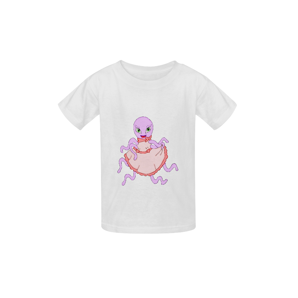 Pretty Octopus White Kid's  Classic T-shirt (Model T22)