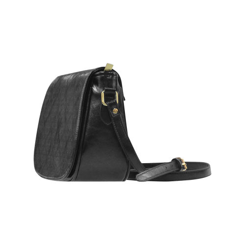 Black on Black Pattern Classic Saddle Bag/Large (Model 1648)