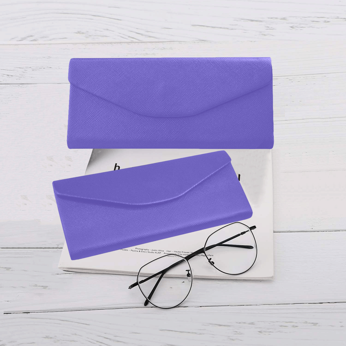 color slate blue Custom Foldable Glasses Case