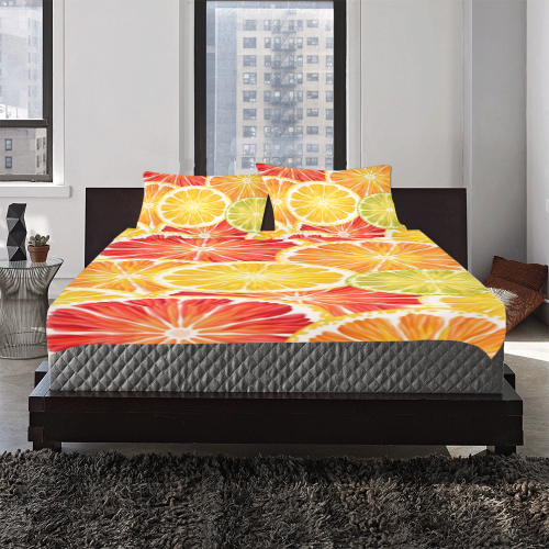 orange Slices 3-Piece Bedding Set