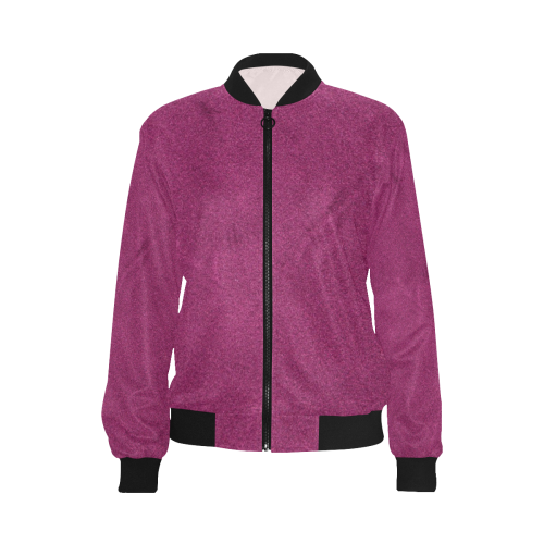 LEATHER TEXTURE 1 All Over Print Bomber Jacket for Women (Model H36)