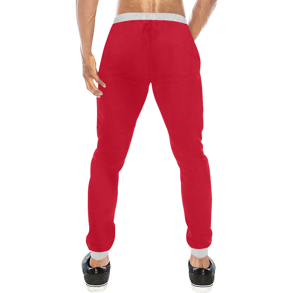 color Spanish red Men's All Over Print Sweatpants (Model L11)