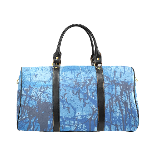 Blue splatters New Waterproof Travel Bag/Large (Model 1639)