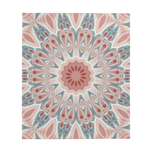 Modern Kaleidoscope Mandala Fractal Art Graphic Quilt 60"x70"