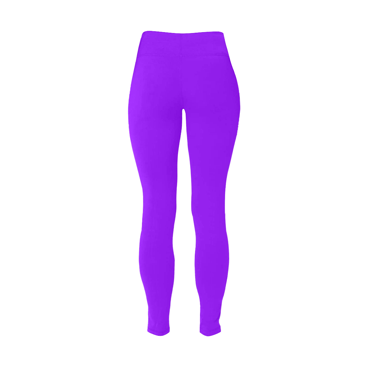 color electric violet Women's Plus Size High Waist Leggings (Model L44)