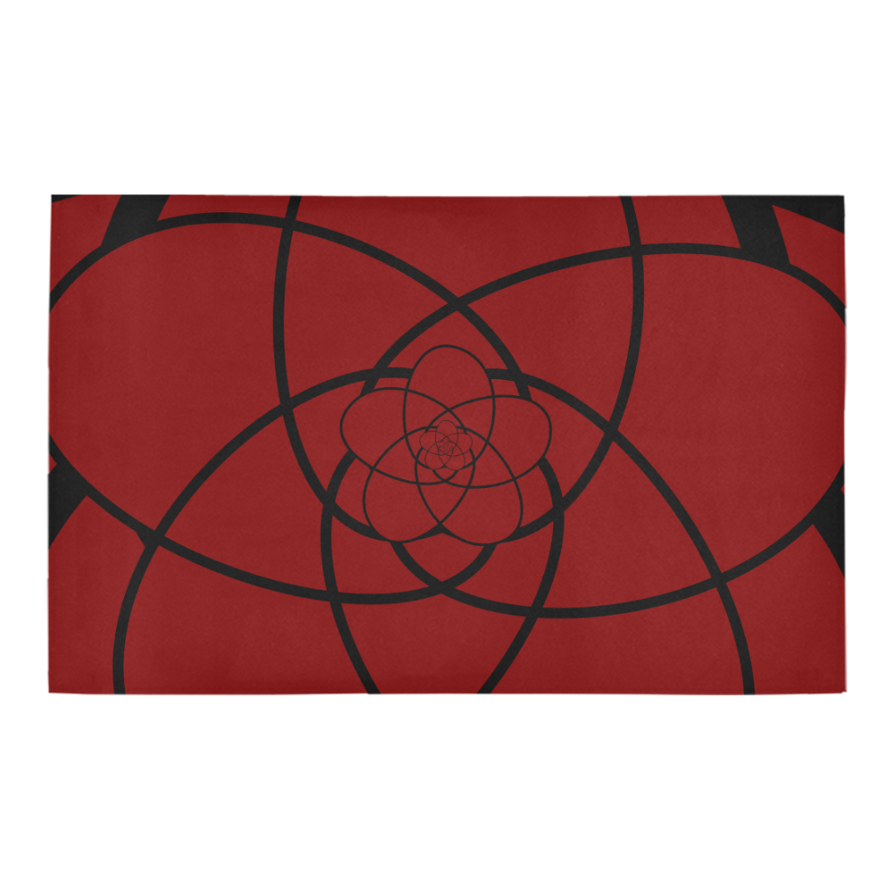 Red baby flower Bath Rug 20''x 32''