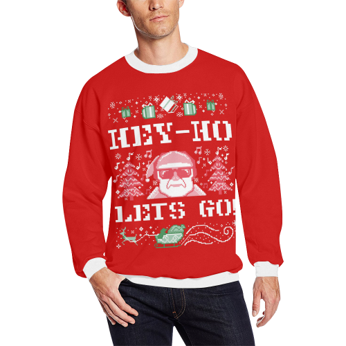 Holiday Men's Oversized Fleece Crew Sweatshirt (Model H18)
