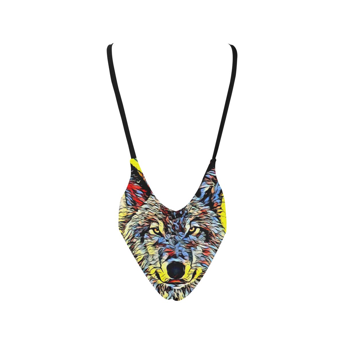 WOLF MULTICOLOR Sexy Low Back One-Piece Swimsuit (Model S09)