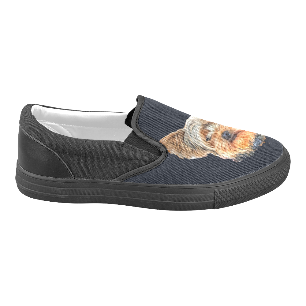 Yorkie Casual Shoes Women's Unusual Slip-on Canvas Shoes (Model 019)