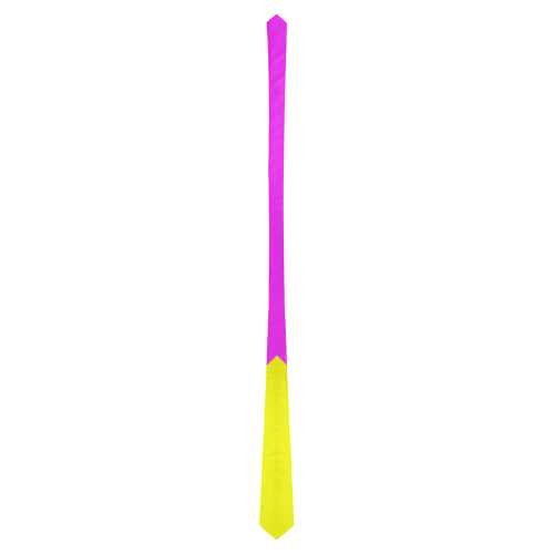 Bright Neon Yellow and Pink Classic Necktie (Two Sides)