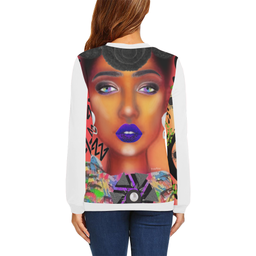 anoiting artsadd NICE All Over Print Crewneck Sweatshirt for Women (Model H18)