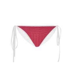 Red Snake Skin Custom Bikini Swimsuit Bottom
