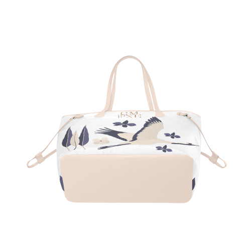 Oiseau Fleur White Handbag Clover Canvas Tote Bag (Model 1661)