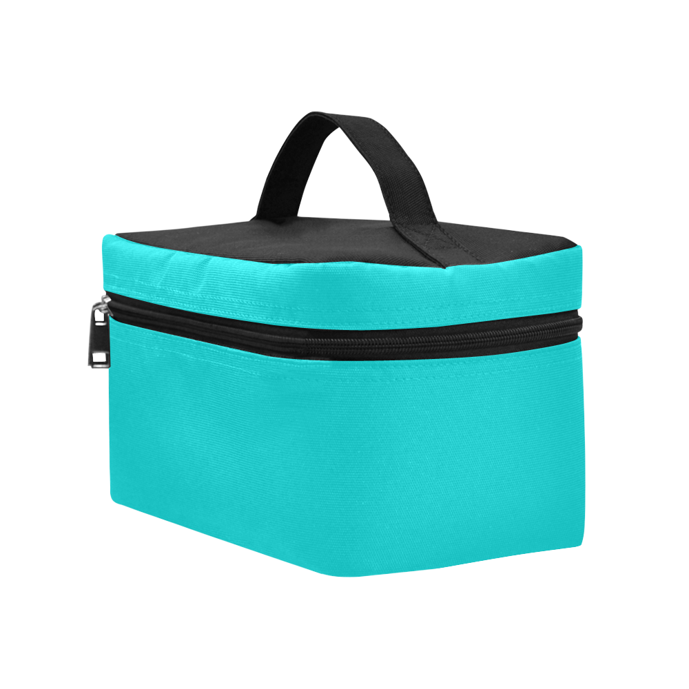 color dark turquoise Cosmetic Bag/Large (Model 1658)