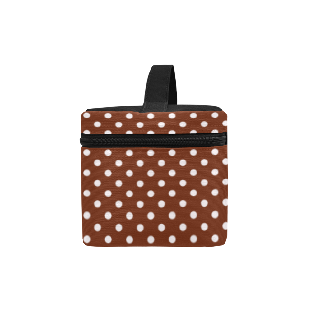 Brown polka dots Lunch Bag/Large (Model 1658)