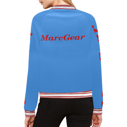 MarcGear Womens YAAG All Over Print Bomber Jacket for Women (Model H21)